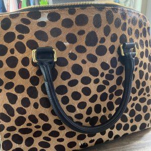 Clare V Leopard Calfhair Bag